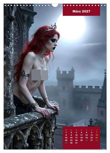 Produktbild: Gothic Engel (Wandkalender 2027 DIN A3 hoch), CALVENDO Monatskalender