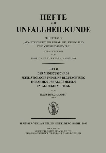 Produktbild: Der Meniscusschade