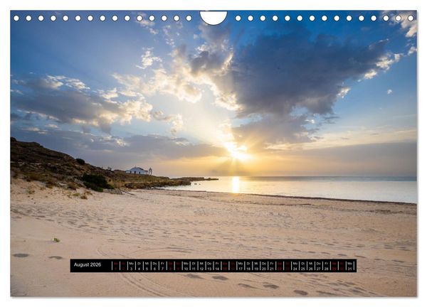 Produktbild: Urlaub Pur, 12 Str&auml;nde aus 12 L&auml;ndern (Wandkalender 2026 DIN A4 quer), CALVENDO Monatskalender