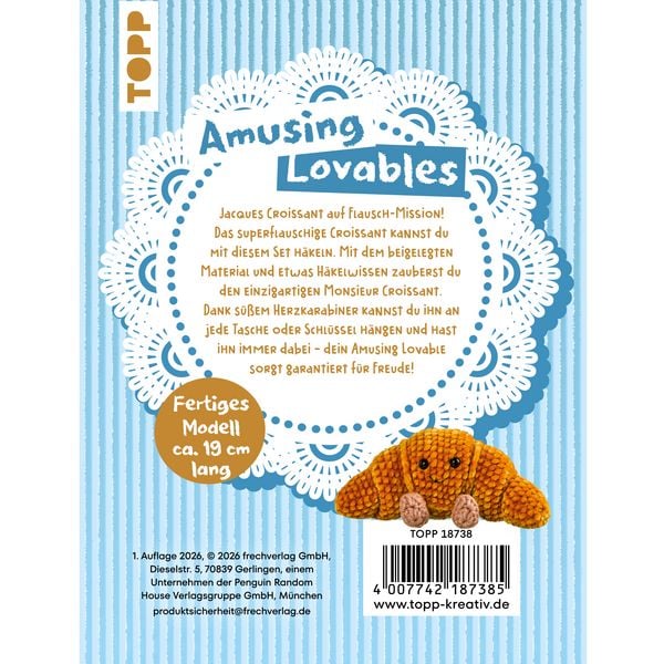 Produktbild: Amusing Lovables H&auml;kelset Jacques Croissant