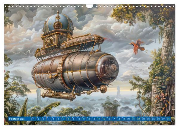 Produktbild: Steampunk Luftschiffe mit einer surrealen Note (Wandkalender 2026 DIN A3 quer), CALVENDO Monatskalender