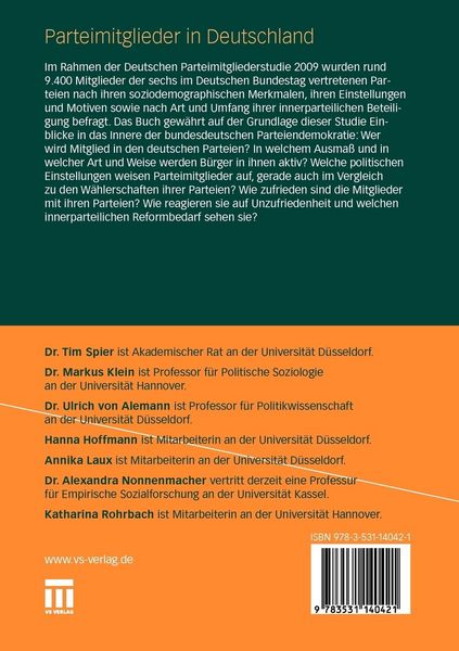 Produktbild: Parteimitglieder in Deutschland