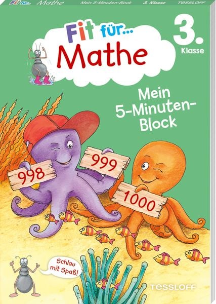 Fit für Mathe 3. Klasse. Mein 5-Minuten-Block, Taschenbuch von Werner Zenker, Tessloff Verlag Ragnar Tessloff GmbH & Co. KG, 9783788625108