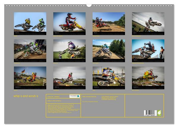 Produktbild: whip`s and scrub`s (Wandkalender 2026 DIN A2 quer), CALVENDO Monatskalender
