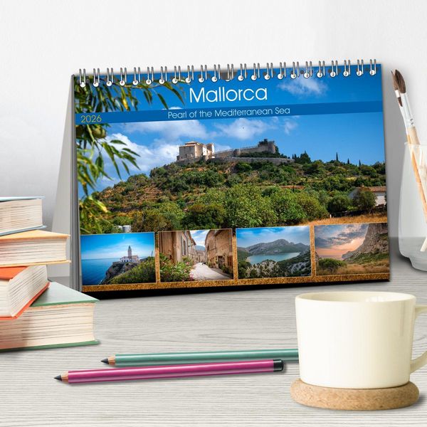 Produktbild: Mallorca - Pearl of the Mediterranean Sea (Desk Calendar 2026 DIN A5 landscape), CALVENDO 12 Month DeskCalendar