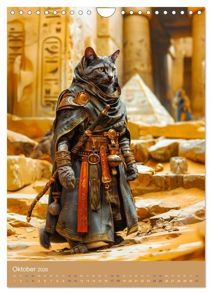 Produktbild: &Auml;gyptens Katzen - G&ouml;ttliche Eleganz im Stile der Pharaonen (Wandkalender 2026 DIN A4 hoch), CALVENDO Monatskalender