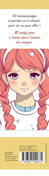Produktbild: Passion manga : 50 marque-pages &agrave; peindre ou &agrave; colorier