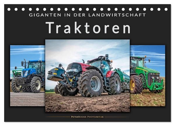 Produktbild: Traktoren - Giganten in der Landwirtschaft (Tischkalender 2026 DIN A5 quer), CALVENDO Monatskalender