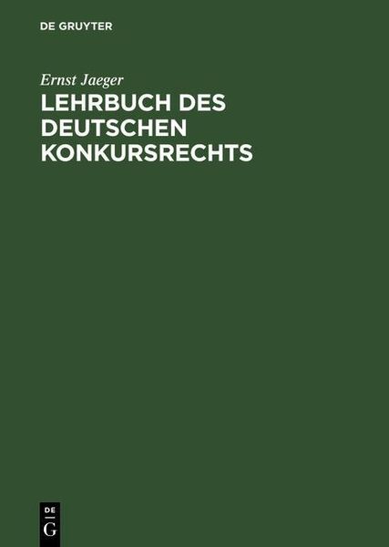 Produktbild: Lehrbuch des deutschen Konkursrechts