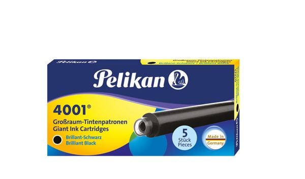 Pelikan Tintenpatrone 4001 GTP/5 brillant-schwarz 5 Stück