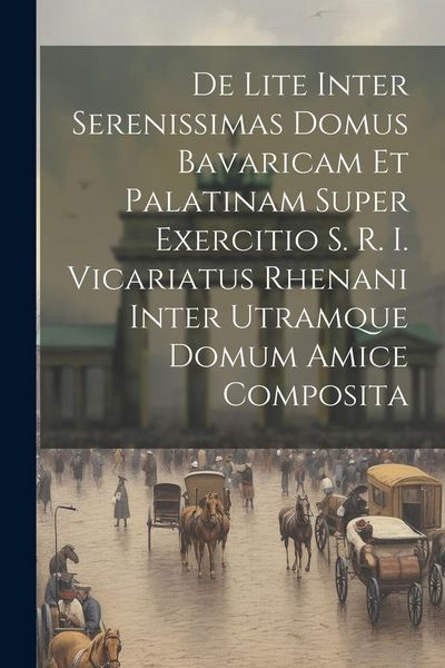 Produktbild: De Lite Inter Serenissimas Domus Bavaricam Et Palatinam Super Exercitio S. R. I. Vicariatus Rhenani Inter Utramque Domum Amice Composita