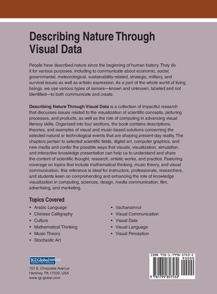 Produktbild: Describing Nature Through Visual Data