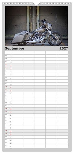 Produktbild: Familienplaner 2027 - Best of Custom- and Showbikes mit 5 Spalten (Wandkalender, 21 x 45 cm) CALVENDO