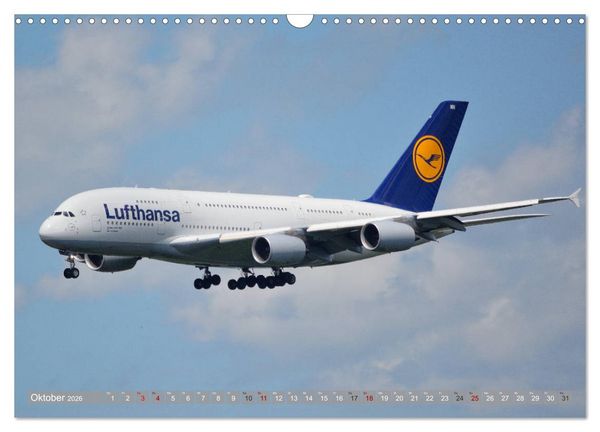 Produktbild: Flugzeuge - Eindrucksvolle Riesen am Himmel (Wandkalender 2026 DIN A3 quer), CALVENDO Monatskalender