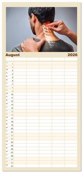 Produktbild: Familienplaner 2026 - Chiropraktik - mit den H&auml;nden behandeln mit 5 Spalten (Wandkalender, 21 x 45 cm) CALVENDO