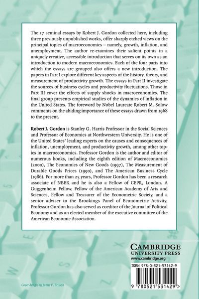 Produktbild: Productivity Growth, Inflation, and Unemployment
