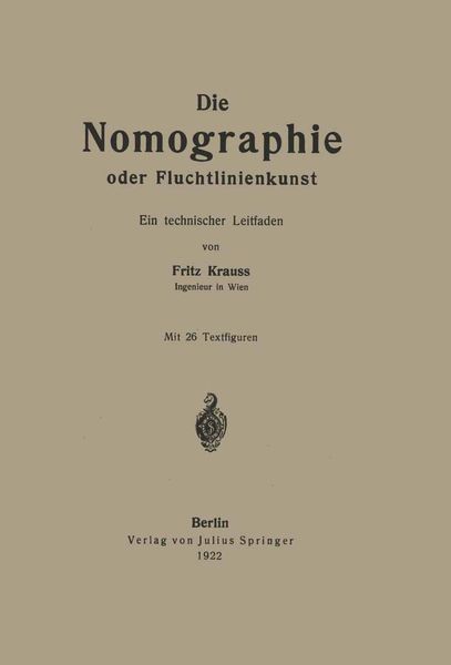 Produktbild: Die Nomographie oder Fluchtlinienkunst