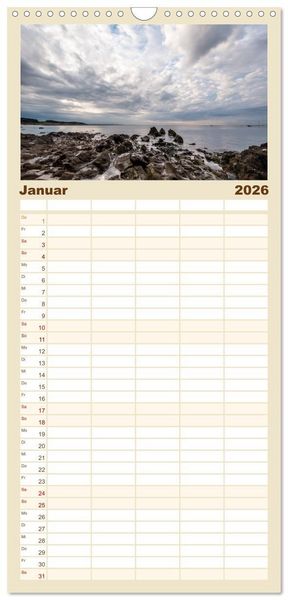 Produktbild: Familienplaner 2026 - Bretagne: Finist&egrave;re - am Ende der Welt mit 5 Spalten (Wandkalender, 21 x 45 cm) CALVENDO