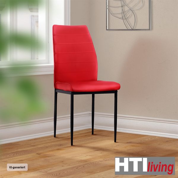 Produktbild: HTI-Living Esszimmerstuhl Madison Samt Rot 4er-Set Esszimmerstuhl Madison Samt Rot 4er-Set