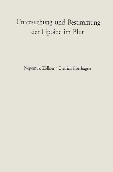 Produktbild: Untersuchung und Bestimmung der Lipoide im Blut
