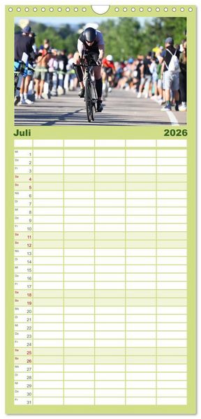 Produktbild: Familienplaner 2026 - Triathlon: Mit Leidenschaft zur pers&ouml;nlichen Bestzeit mit 5 Spalten (Wandkalender, 21 x 45 cm) CALVENDO