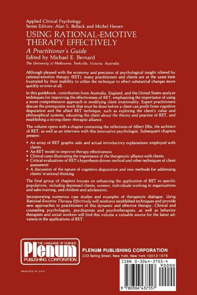 Produktbild: Using Rational-Emotive Therapy Effectively