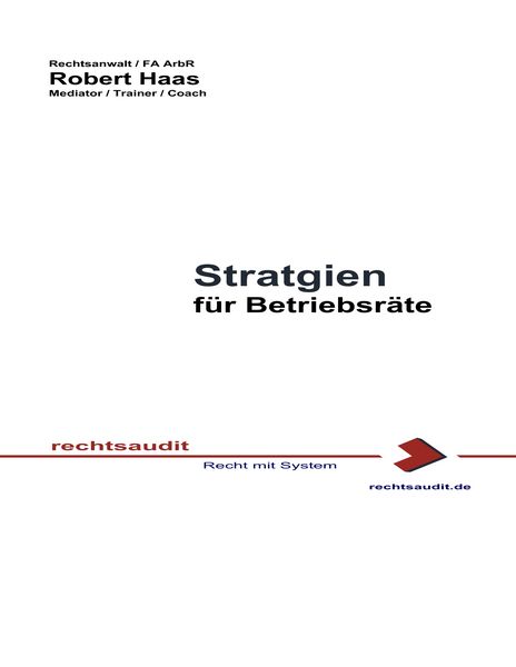 Produktbild: Strategien f&uuml;r Betriebsr&auml;te