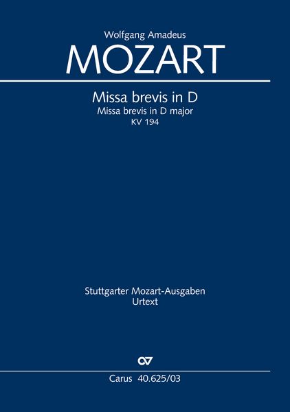 Produktbild: Missa brevis in D (Klavierauszug)