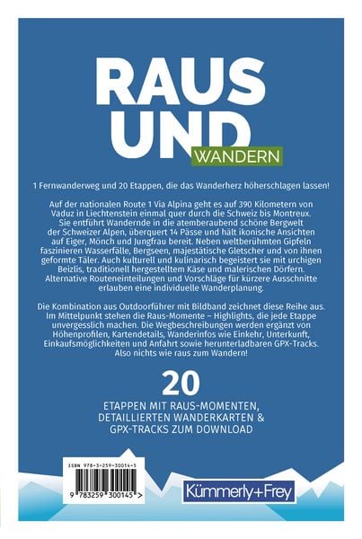 Produktbild: K&uuml;mmerly+Frey Raus und Wandern Via Alpina &ndash; Wanderf&uuml;hrer