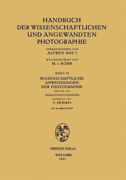 Produktbild: Wissenschaftliche Anwendungen der Photographie