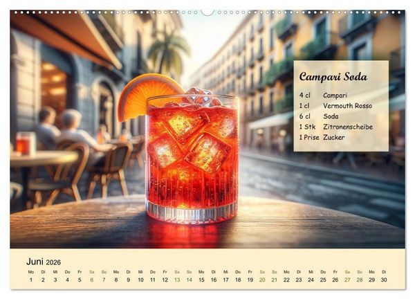Produktbild: Cocktail-Klassiker (hochwertiger Premium Wandkalender 2026 DIN A2 quer), Kunstdruck in Hochglanz