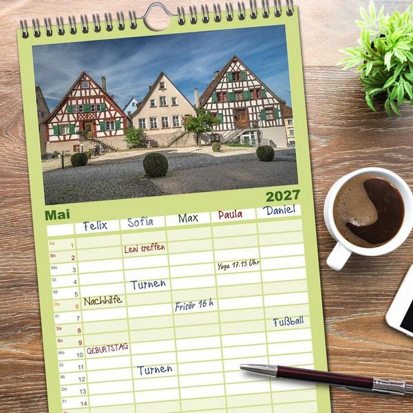 Produktbild: Familienplaner 2027 - Sch&ouml;nes Me&szlig;kirch mit 5 Spalten (Wandkalender, 21 x 45 cm) CALVENDO