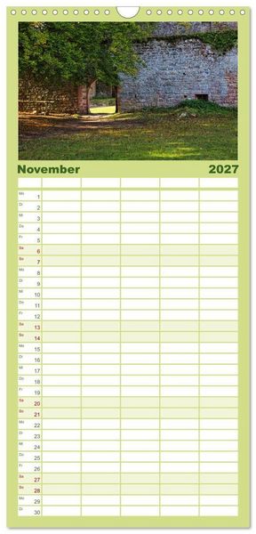 Produktbild: Familienplaner 2027 - Burg Wildenberg mit 5 Spalten (Wandkalender, 21 x 45 cm) CALVENDO