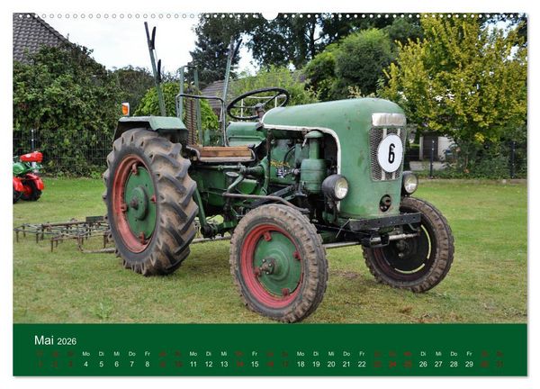 Produktbild: TRECKER-SCHLEPPER. Unverzichtbare Helfer in der Landwirtschaft (hochwertiger Premium Wandkalender 2026 DIN A2 quer), Kunstdruck in Hochglanz