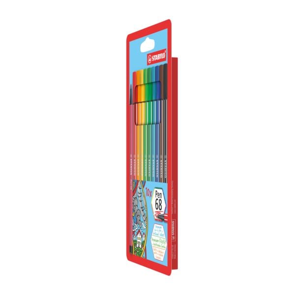 Produktbild: STABILO Premium-Filzstift -   Pen 68 - 10er Pack - mit 10 verschiedenen Farben