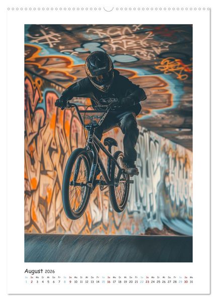Produktbild: BMX Action (Wandkalender 2026 DIN A2 hoch), CALVENDO Monatskalender