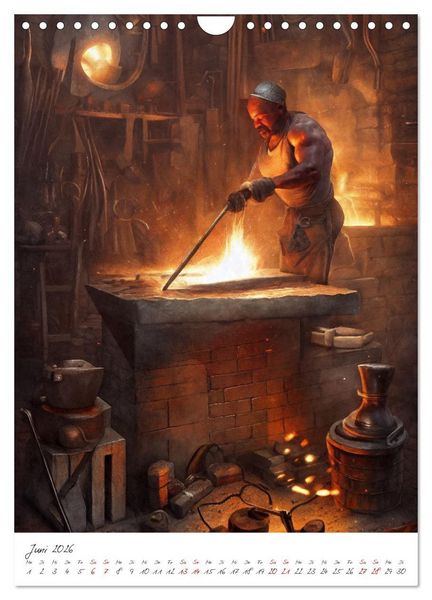Produktbild: Dark Fantasy Art - Zeit der Helden (Wandkalender 2026 DIN A4 hoch), CALVENDO Monatskalender