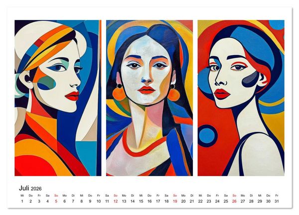 Produktbild: Dreiklang der K&ouml;pfe (Wandkalender 2026 DIN A3 quer), CALVENDO Monatskalender