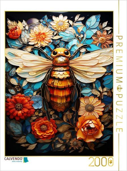 Produktbild: CALVENDO Puzzle Biene | 2000 Teile Lege-Gr&ouml;&szlig;e 90x67cm Foto-Puzzle f&uuml;r gl&uuml;ckliche Stunden
