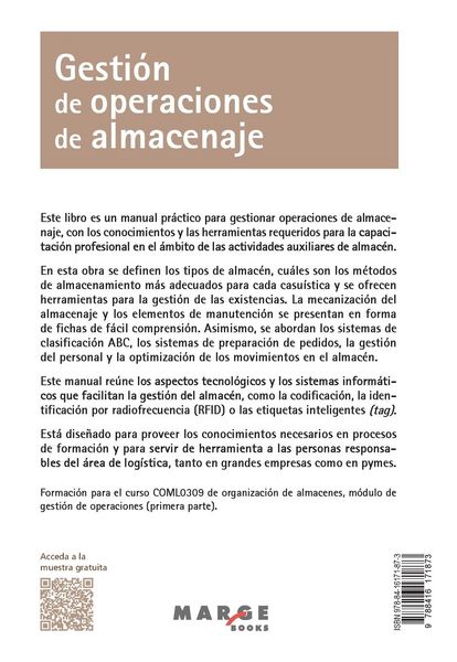 Produktbild: Gesti&oacute;n de operaciones de almacenaje