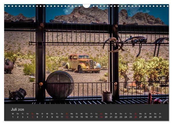 Produktbild: Vergessene Zeitzeugen entlang der Route 66 (Wandkalender 2026 DIN A3 quer), CALVENDO Monatskalender