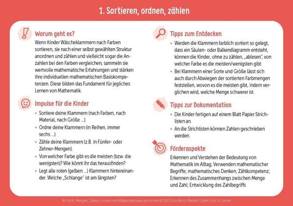 Produktbild: Mengen, Zahlen, Formen mit Alltagsmaterialien erforschen