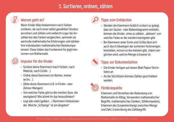 Produktbild: Mengen, Zahlen, Formen mit Alltagsmaterialien erforschen