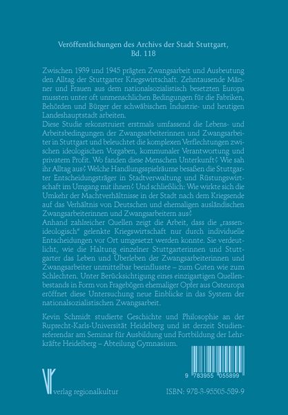 Produktbild: Kriegswirtschaft und Zwangsarbeit in Stuttgart 1939&ndash;1945