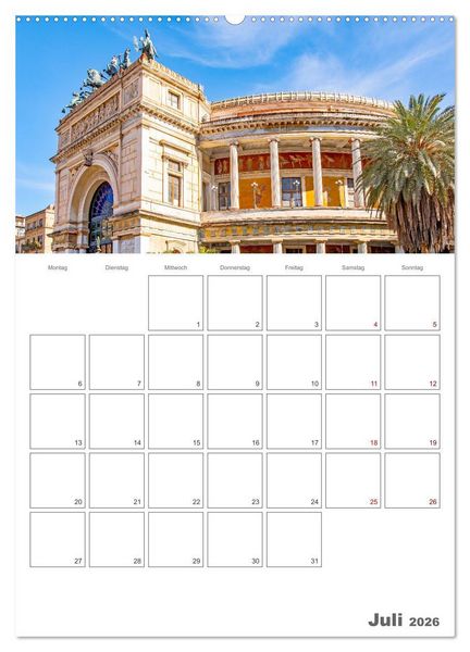 Produktbild: Palermo - Reiseziel auf Sizilien (Wandkalender 2026 DIN A2 hoch), CALVENDO Monatskalender