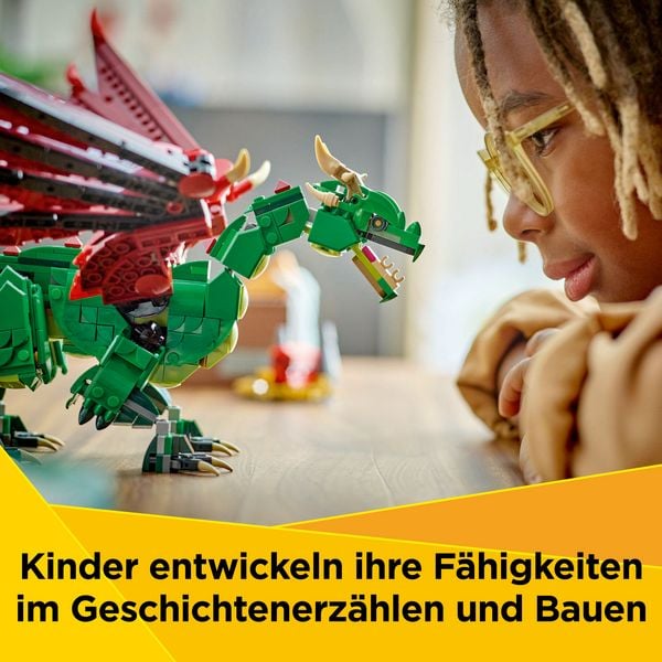 Produktbild: LEGO Creator 3in1 Gr&uuml;ner Drache - Spielzeug Seeschlange & Ph&ouml;nix 31161