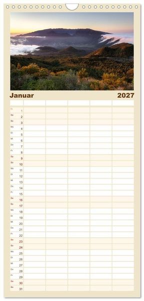 Produktbild: Familienplaner 2027 - La Palma - La Isla Bonita mit 5 Spalten (Wandkalender, 21 x 45 cm) CALVENDO