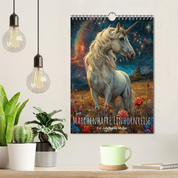 Produktbild: M&auml;rchenhafte Einhornreise - Ein Jahr voller Magie (Wandkalender 2026 DIN A4 hoch), CALVENDO Monatskalender