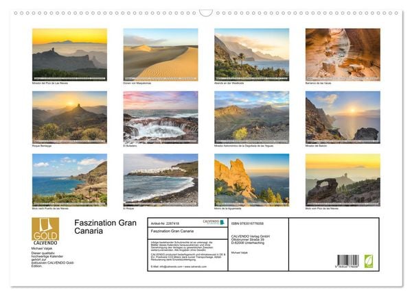 Produktbild: Faszination Gran Canaria (Wandkalender 2027 DIN A2 quer), CALVENDO Monatskalender