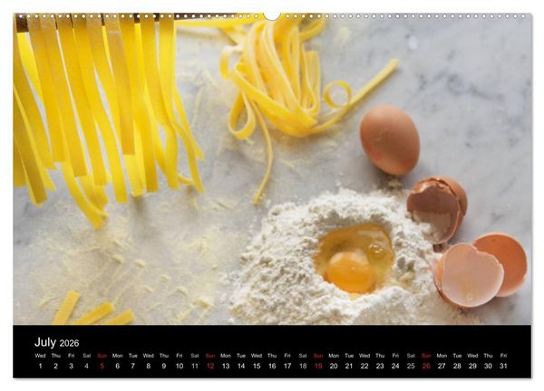 Produktbild: PASTA (High Quality Premium Wall Calendar 2026 DIN A2 landscape),CALVENDO 12 Month Wall Calendar